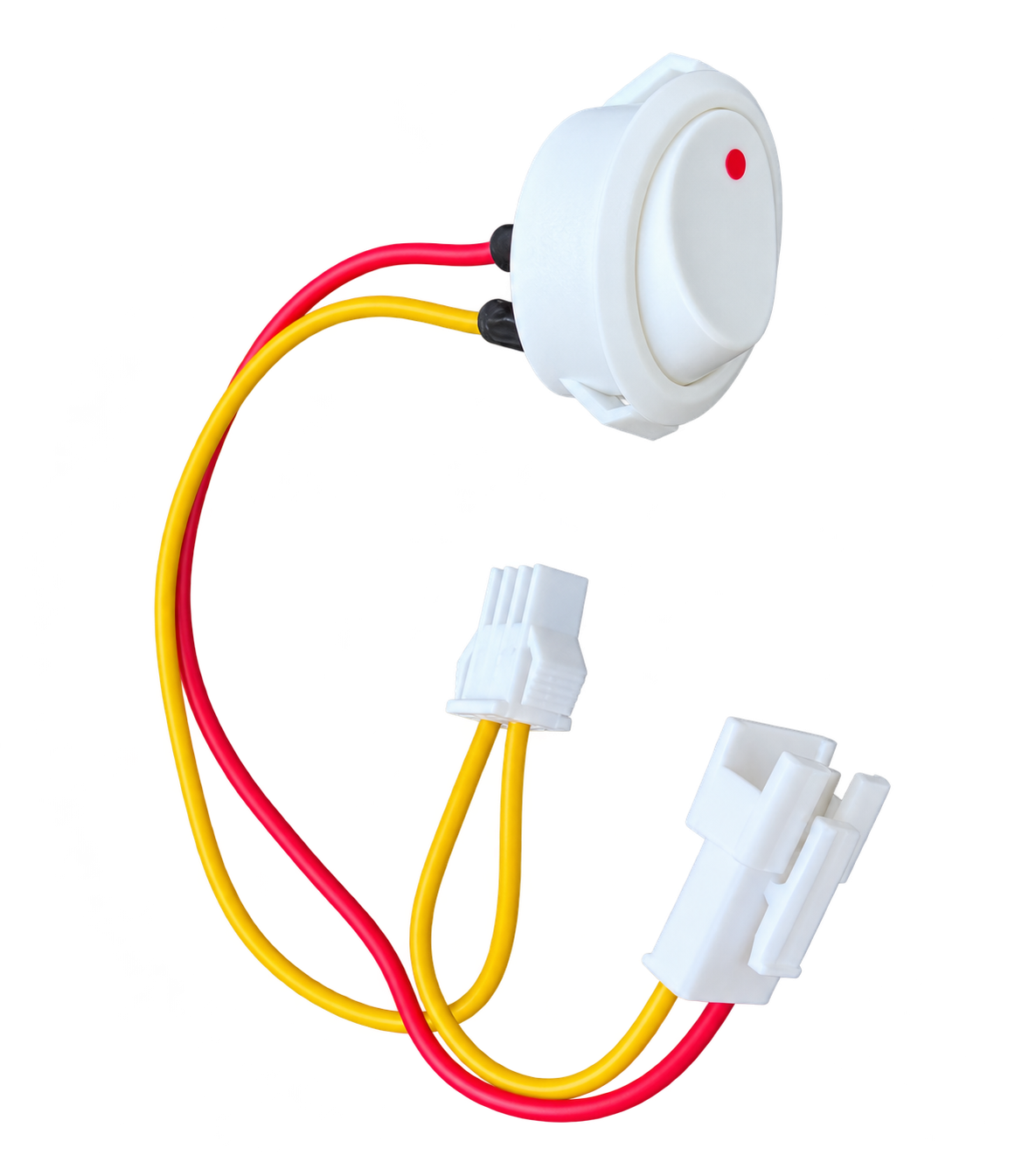 Round gas water heater hot and cold selector switch with red and yellow wires